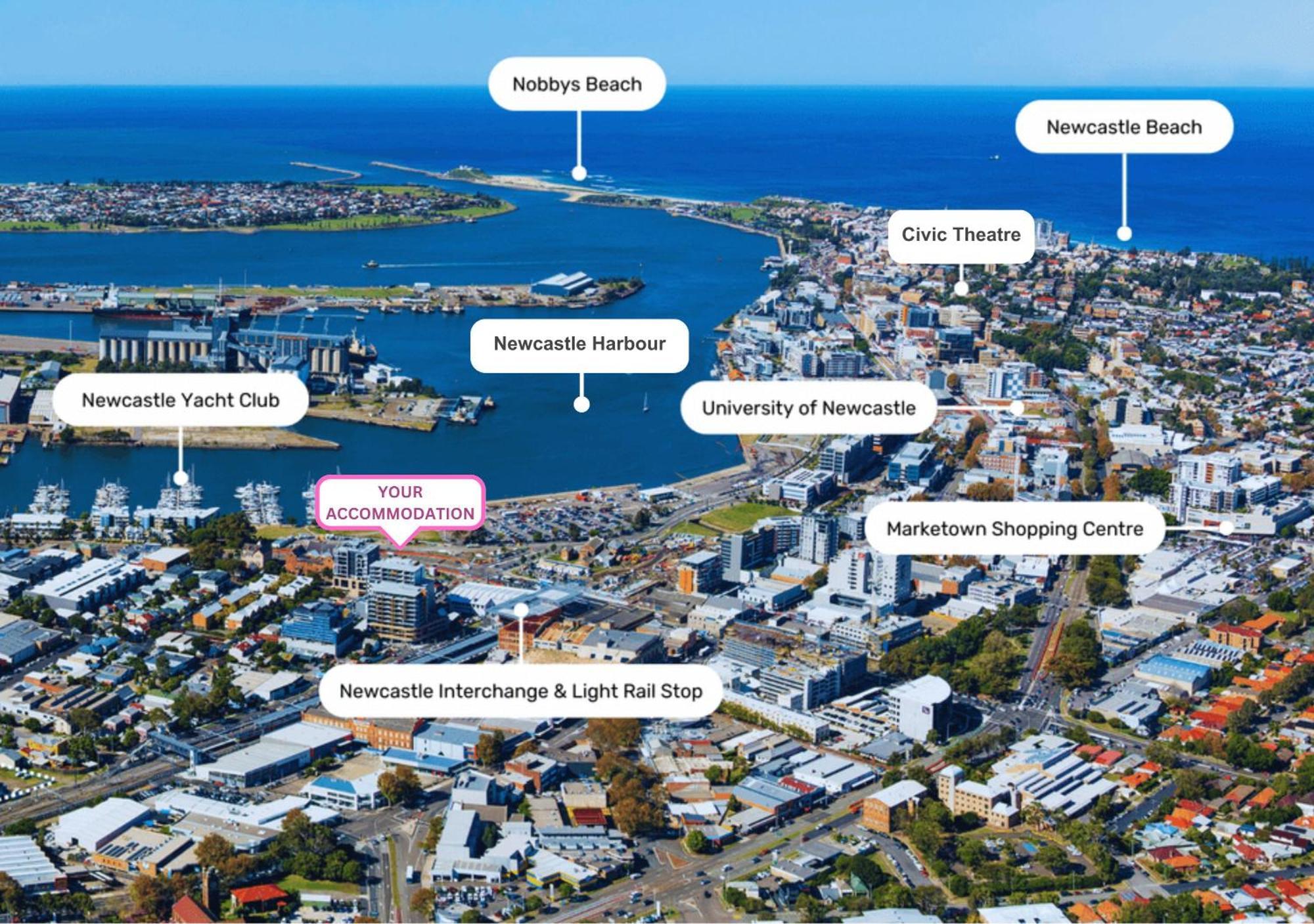 Harbour Towers, Newcastle'S Elite Apartment Stays, Free Parking & Tram Access Luaran gambar